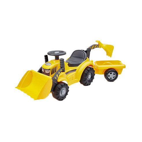 Afbeelding laden in galerijviewer, Ecoiffier looptractor met voorlader en wagen