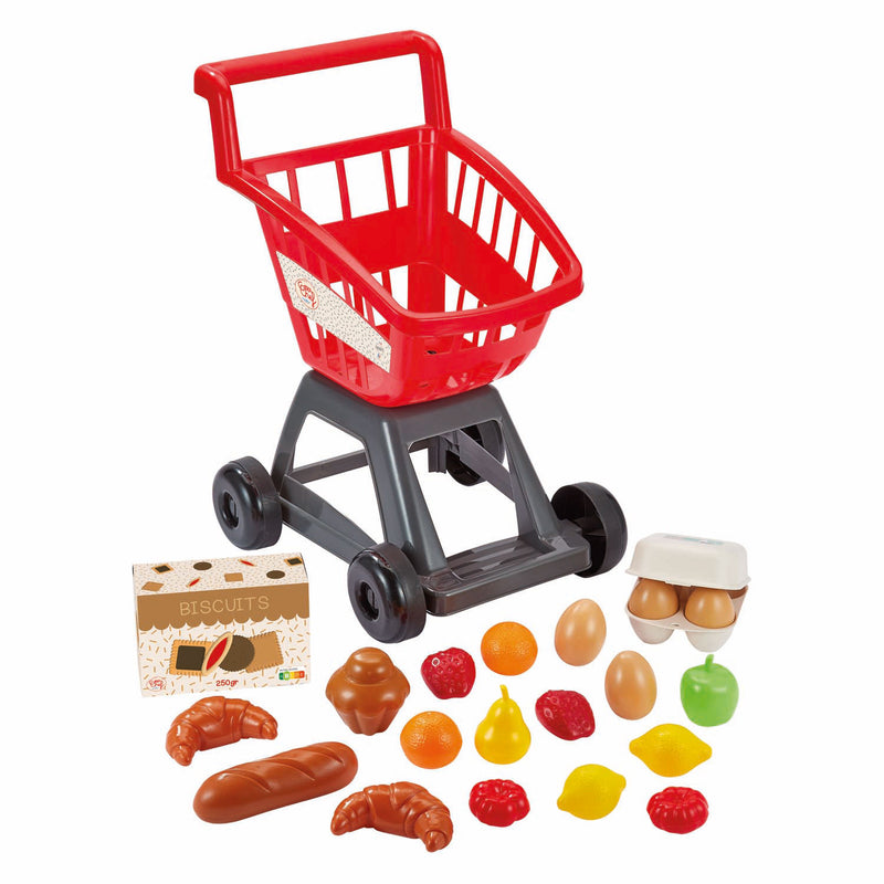 Afbeelding laden in galerijviewer, Ecoiffier 100% chef winkelwagen met boodschappen
