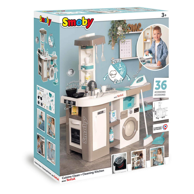 Afbeelding laden in galerijviewer, Smoby Tefal Keuken met Huishoudstation 36dlg.