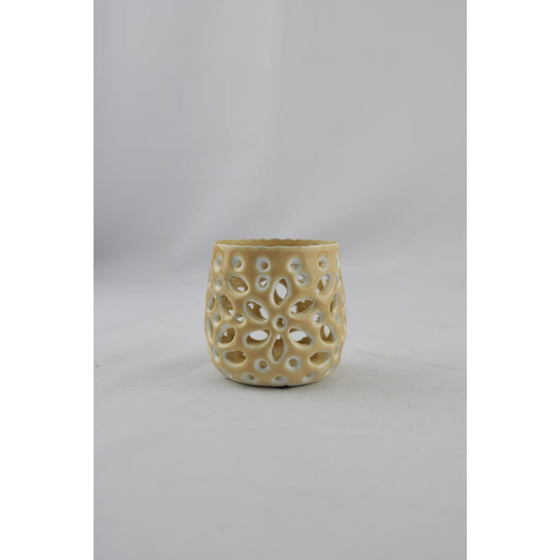 Afbeelding laden in galerijviewer, Mansion atmosphere hã©rault votive waxinelichthouder beige 8x8x7cm