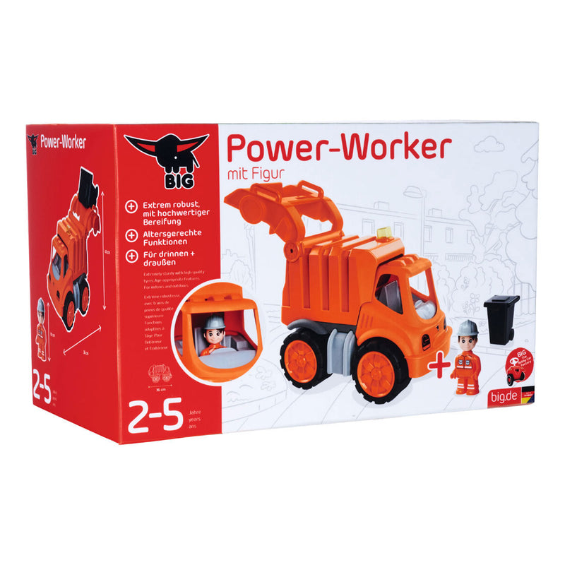 Afbeelding laden in galerijviewer, Big power worker midi vuilniswagen met figuur