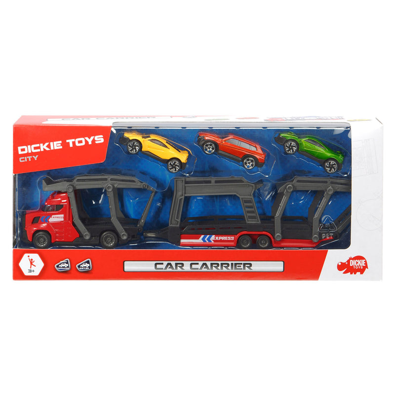 Afbeelding laden in galerijviewer, Dickie toys autotranssporter + 3 auto #039;s