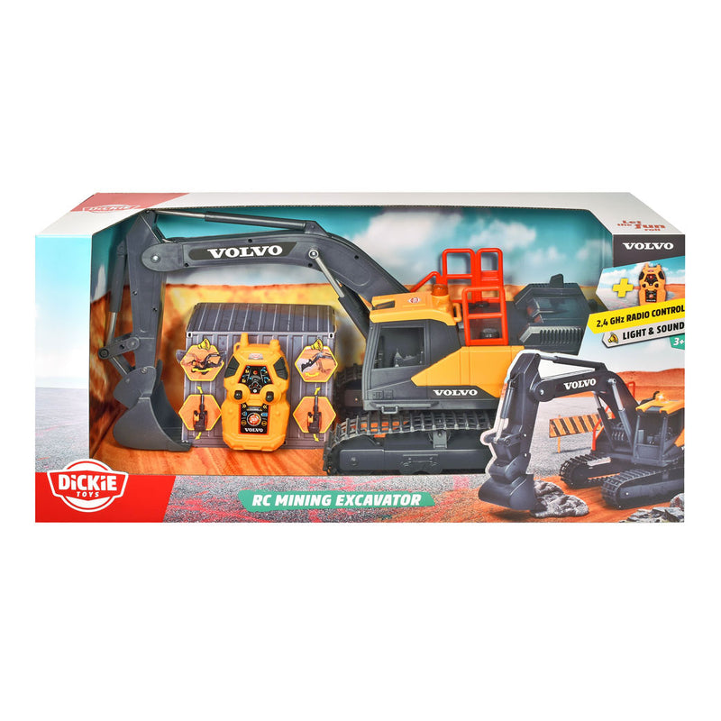Afbeelding laden in galerijviewer, Dickie toys rc volvo graafmachine - vanaf 3 jaar - licht en geluid - bestuurbaar