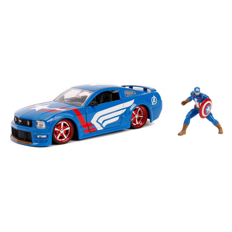 Afbeelding laden in galerijviewer, Jada Avengers Captain America met Auto 1:24