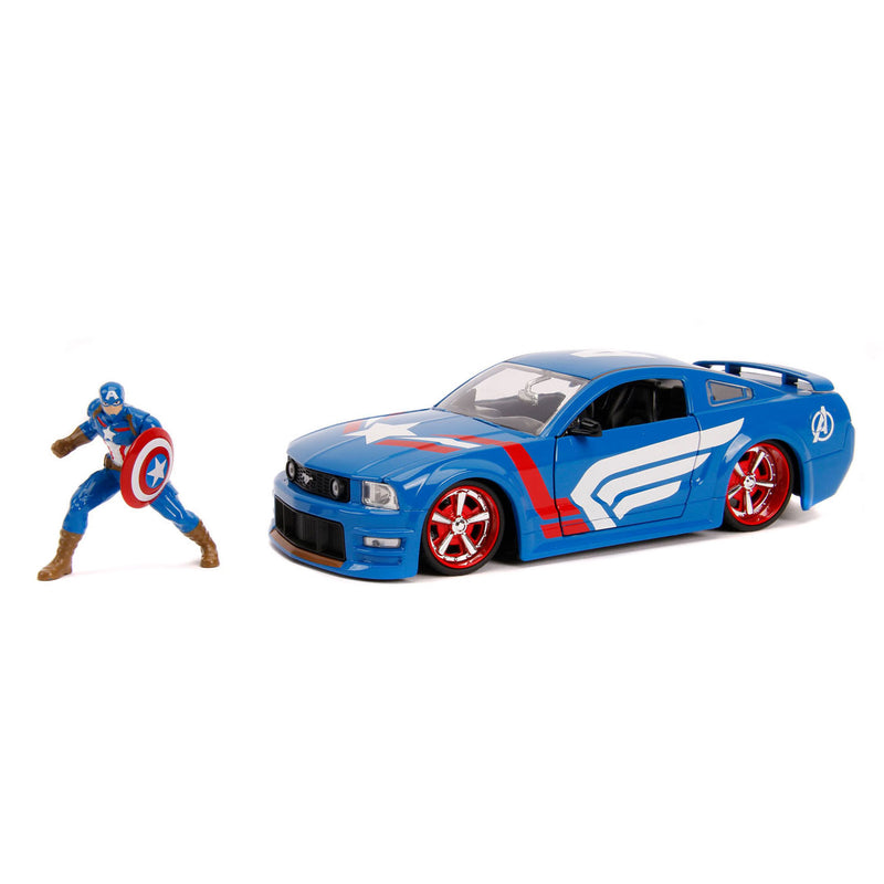 Afbeelding laden in galerijviewer, Jada Avengers Captain America met Auto 1:24