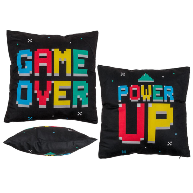 Afbeelding laden in galerijviewer, Ootb omkeerbaar kussen power up game over 40x40cm 100% polyester