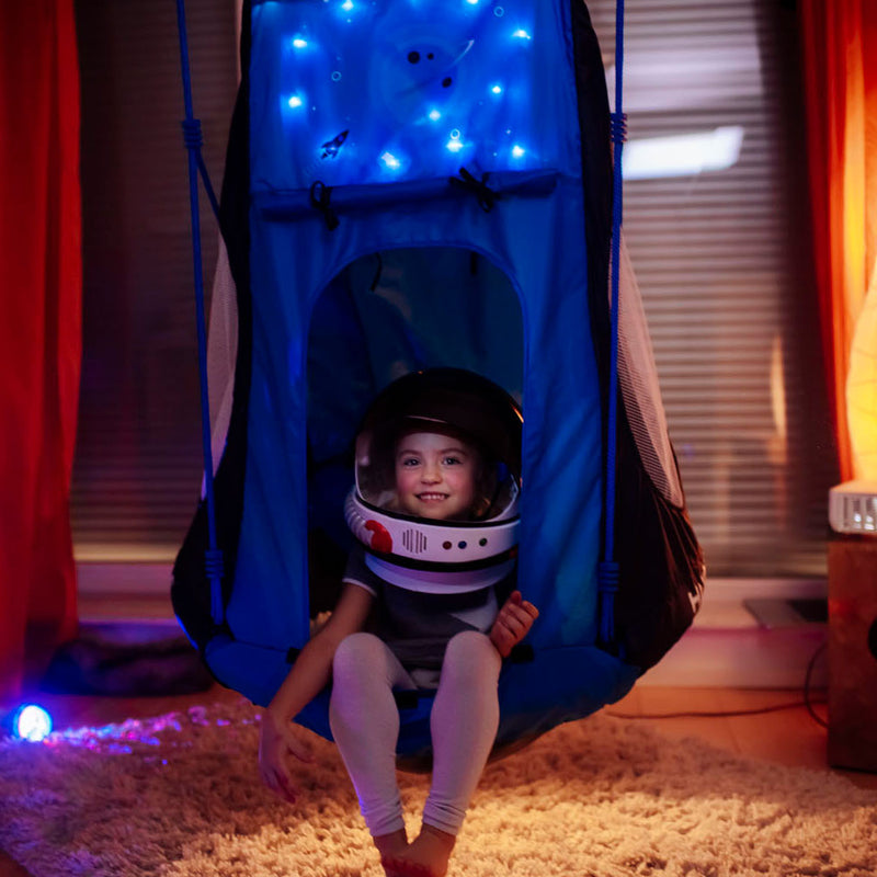 Afbeelding laden in galerijviewer, Hudora nestschommel cosmos met tent led