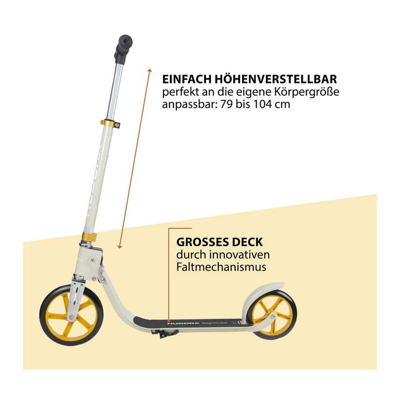 Afbeelding laden in galerijviewer, Hudora big wheel step 215 scooter - sand