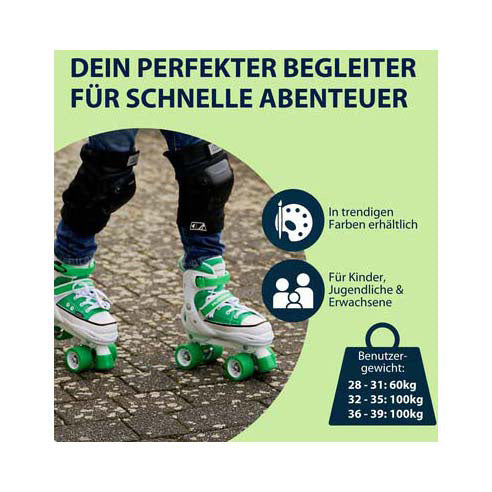 Afbeelding laden in galerijviewer, Hudora rolschaatsen sneaker groen, maat 36-39