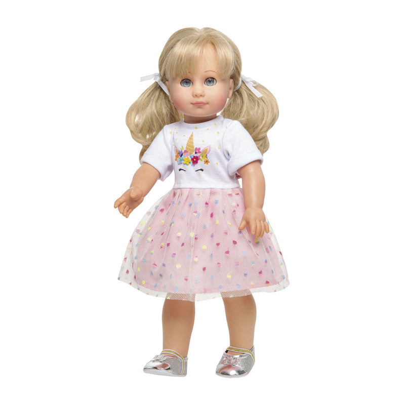 Afbeelding laden in galerijviewer, Heless poppenjurk eenhoorn, 28-35 cm