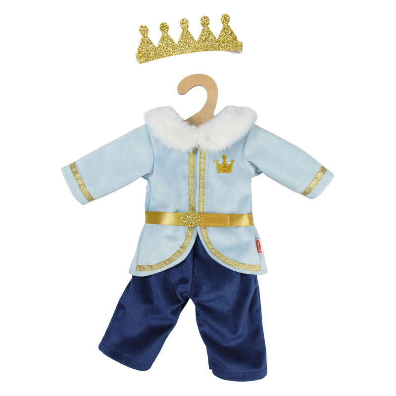 Afbeelding laden in galerijviewer, Heless poppenoutfit winterprins luka met kroon en kraag - maat 35-45 cm
