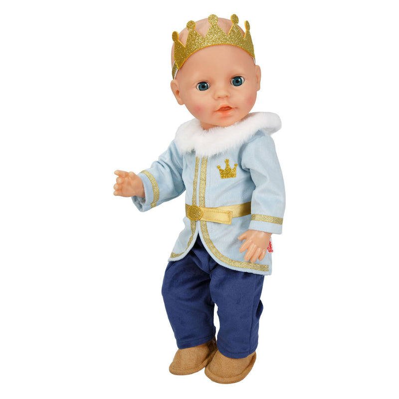 Afbeelding laden in galerijviewer, Heless poppenoutfit winterprins luka met kroon en kraag - maat 35-45 cm