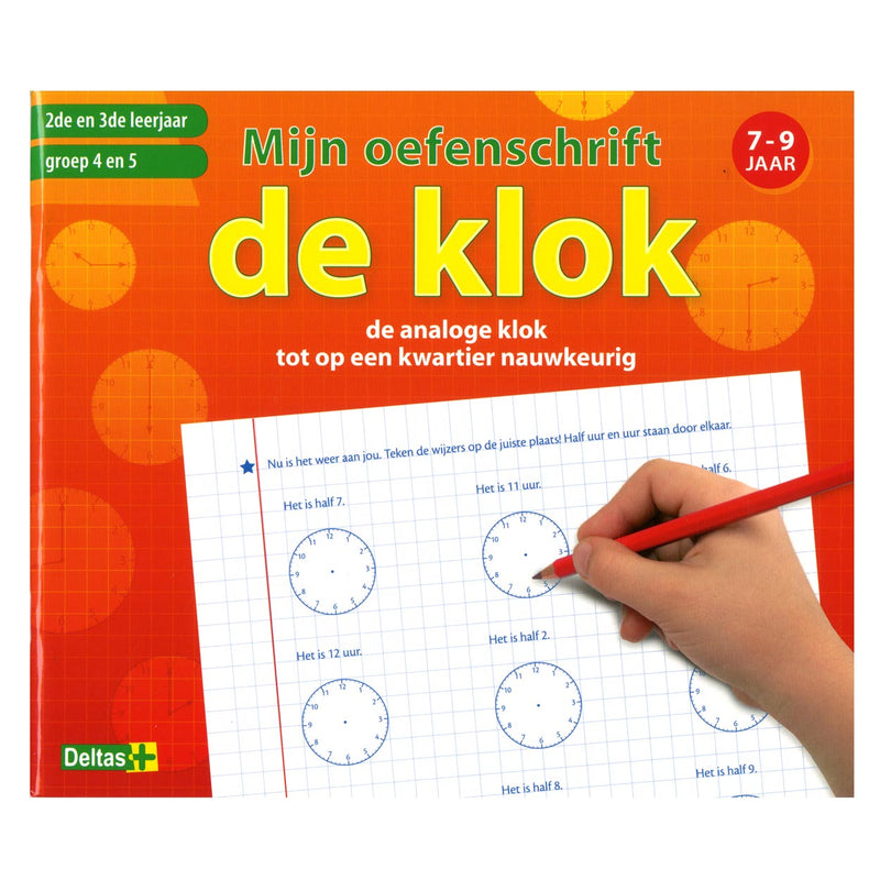 Afbeelding laden in galerijviewer, Deltas mijn oefenschrift de klok 7-9 jaar