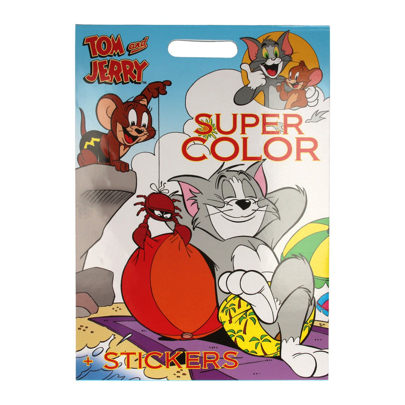 Afbeelding laden in galerijviewer, Boek Specials Nederland BV Bros Super Color Kleurboek Tom Jerry met Stickers