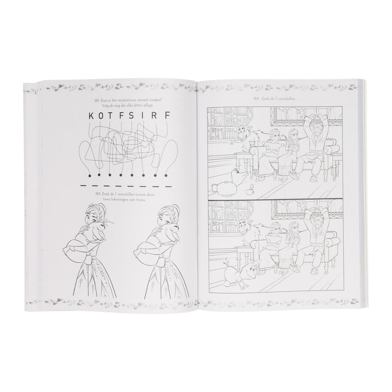 Afbeelding laden in galerijviewer, Disney frozen kleur en spelletjesboek - 365 activiteiten - voor vakantie - a4 formaat