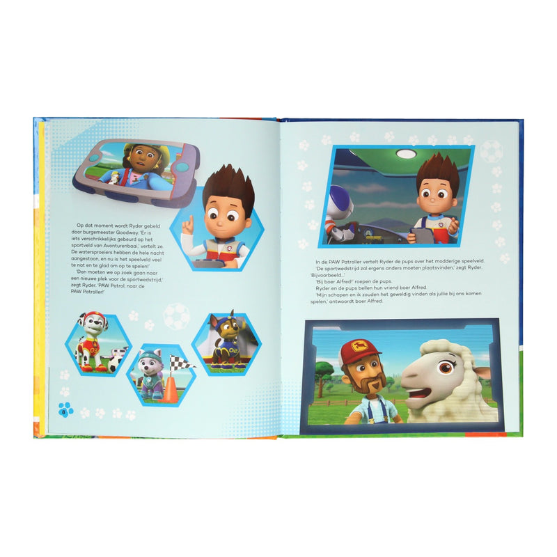 Afbeelding laden in galerijviewer, Wins holland voorleesboek de puppsen redden een sportwedstrijd paw patrol