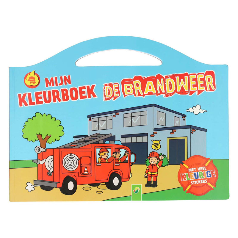 Afbeelding laden in galerijviewer, Wins holland mijn kleurboek de brandweer - met stickers en 96 kleurplaten