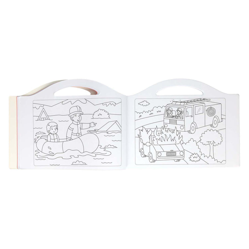 Afbeelding laden in galerijviewer, Wins holland mijn kleurboek de brandweer - met stickers en 96 kleurplaten