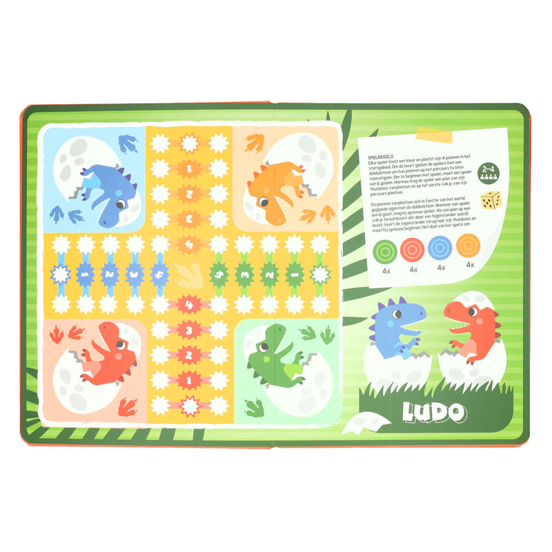 Afbeelding laden in galerijviewer, Wins holland bordspellen boek 8 spellen dinosaurus - 3jr.