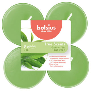 Afbeelding laden in galerijviewer, Bolsius maxilichten true scents green tea 8 stuks 8 uur | 6 stuks
