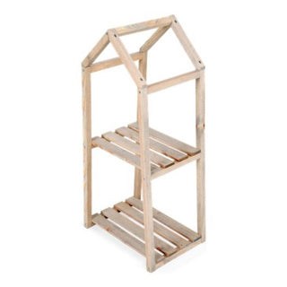 Afbeelding laden in galerijviewer, No brand plantenrek met 2 lagen 76 cm naturel | 2 stuks