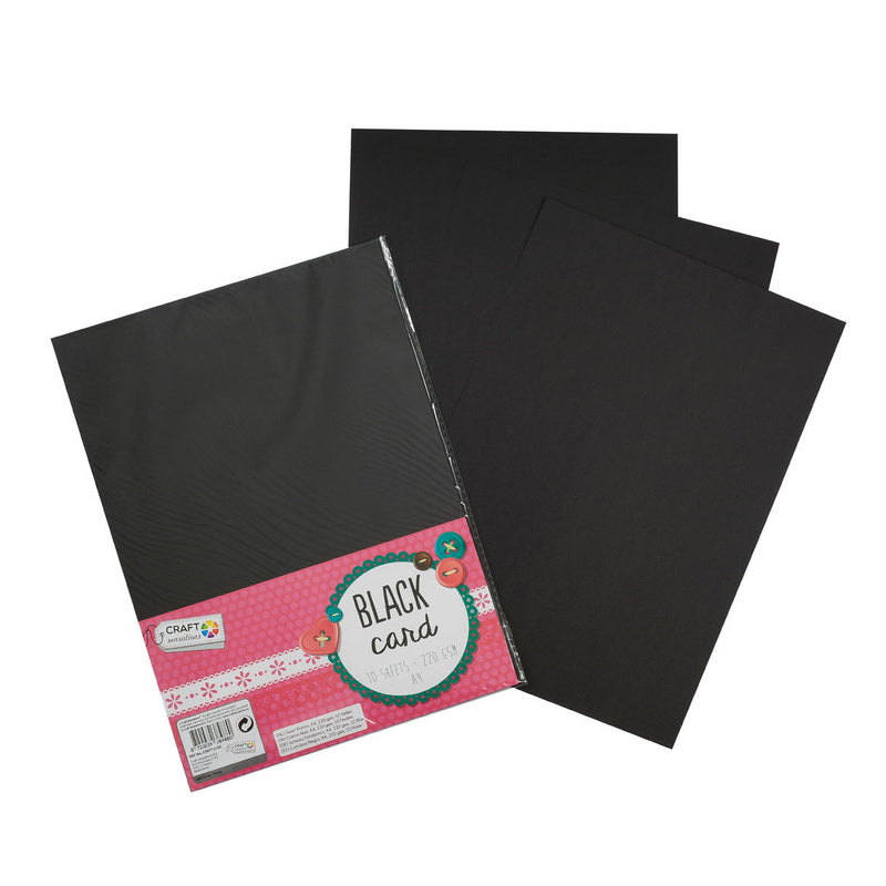 Afbeelding laden in galerijviewer, Creative craft group hobbykarton zwart a4, 10 vellen