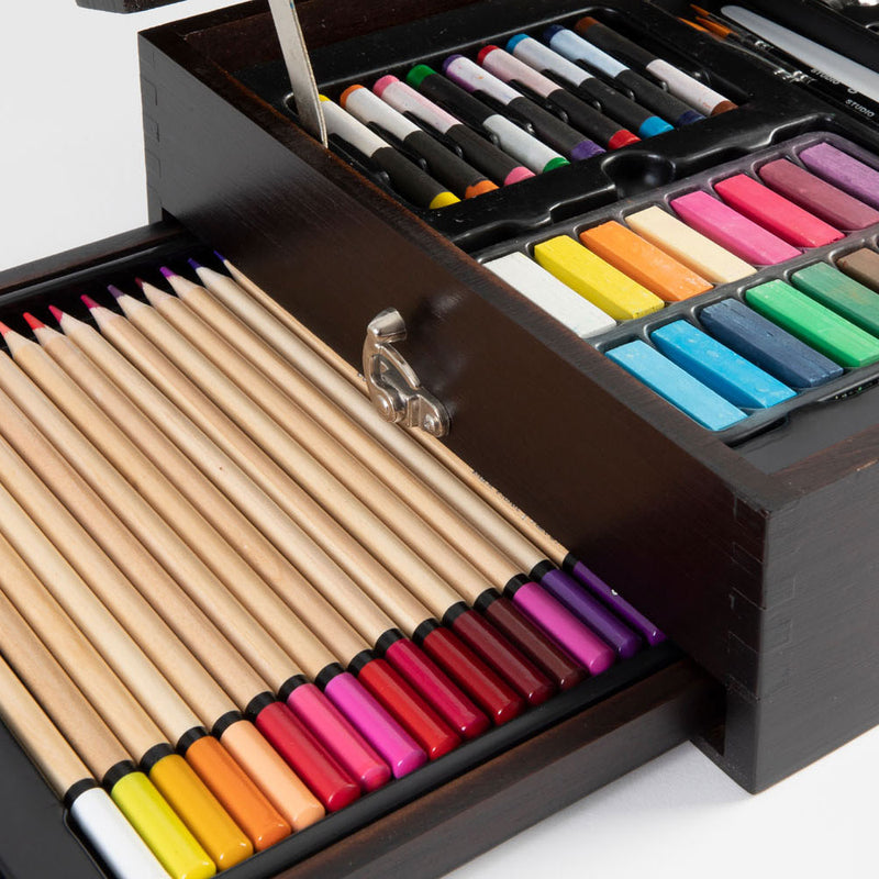Afbeelding laden in galerijviewer, Creative craft group luxe houten creatief koffer, 115dlg.