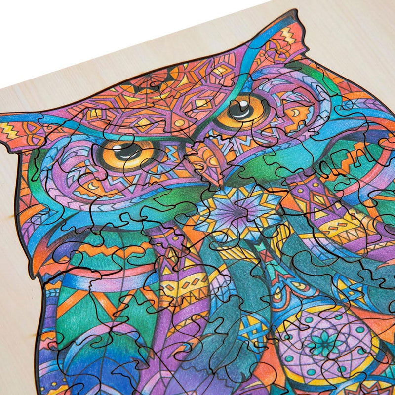 Afbeelding laden in galerijviewer, Creative Craft Group Unieke Houten Puzzel Uil, 130st.