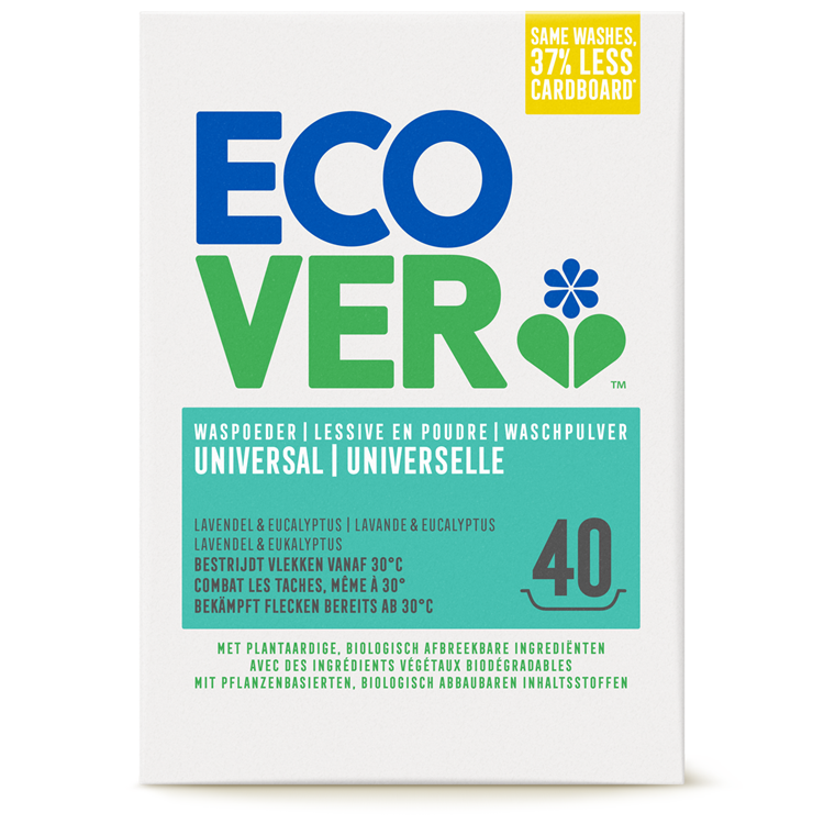 Afbeelding laden in galerijviewer, Ecover 1067366 - waspoeder universal 3kg | 4 stuks