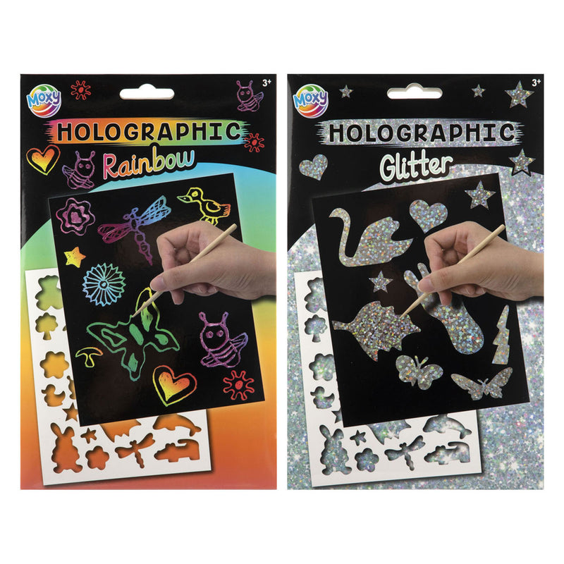 Afbeelding laden in galerijviewer, Creative craft group a5 kraskaarten glitter regenboog - 4 kraskaarten