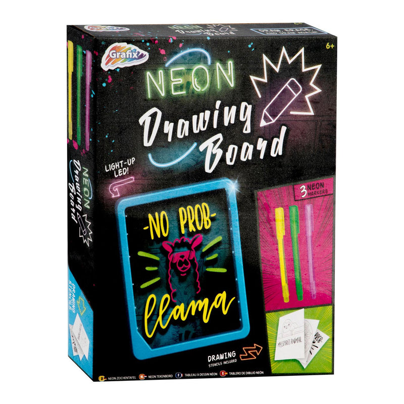 Afbeelding laden in galerijviewer, Grafix neon tekenbord met licht