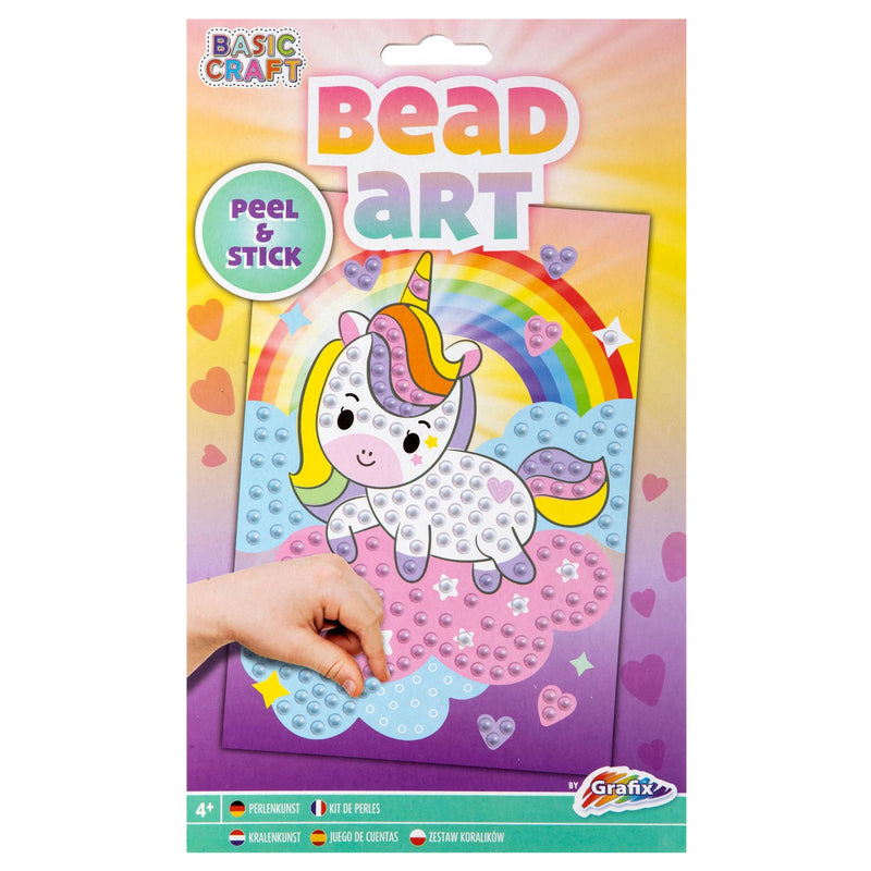 Afbeelding laden in galerijviewer, Grafix Knutselset Bead Art Eenhoorn