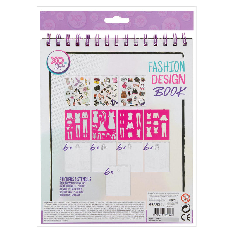 Afbeelding laden in galerijviewer, Grafix fashion design stickerboek + stencils