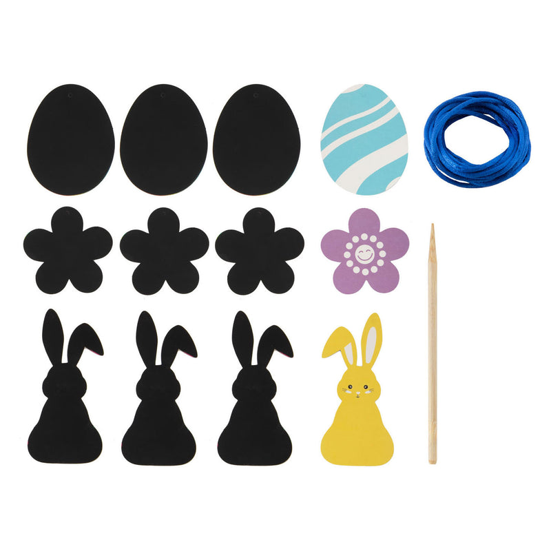 Afbeelding laden in galerijviewer, Creative craft group scratch hangers pasen, 9st.