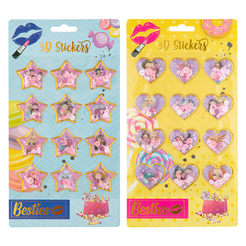Afbeelding laden in galerijviewer, Besties 3d stickervel