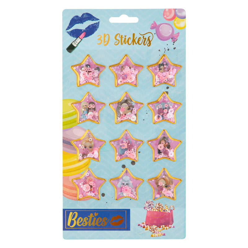 Afbeelding laden in galerijviewer, Besties 3D stickervel, 12st.