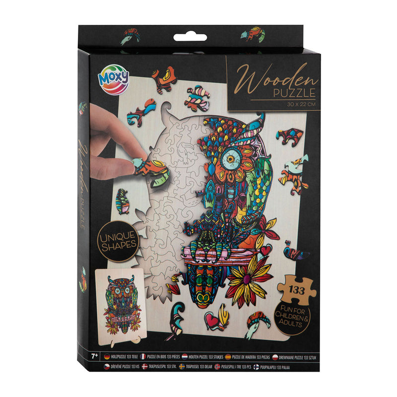 Afbeelding laden in galerijviewer, Creative craft group houten legpuzzel uil, 133st.