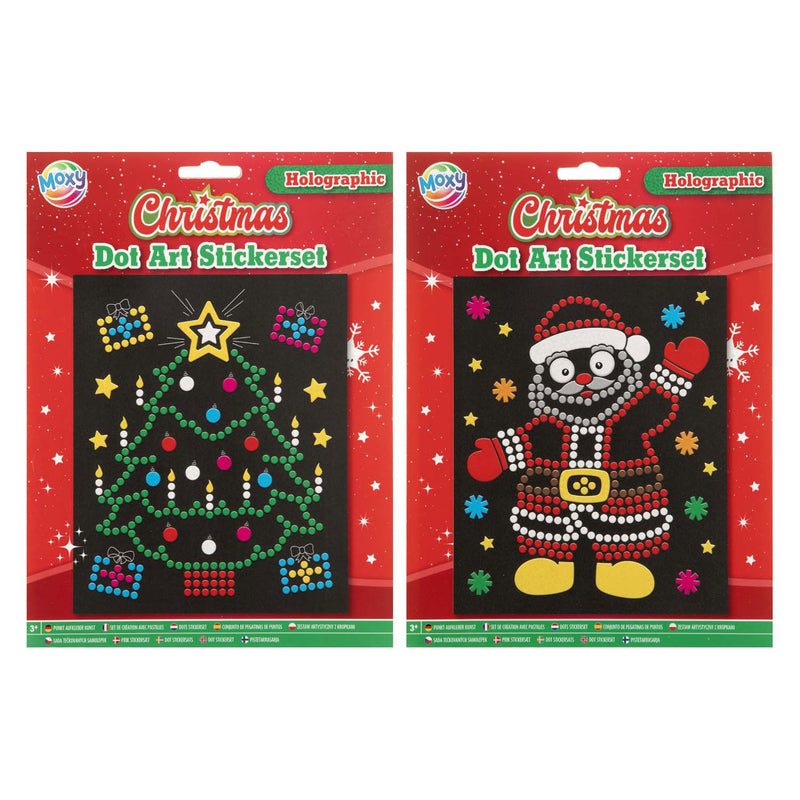 Afbeelding laden in galerijviewer, Creative craft group xmas holografische stippen stickerset