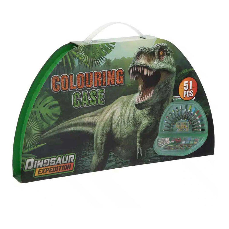 Afbeelding laden in galerijviewer, Dinosaur dino kleurkoffer, 51dlg.