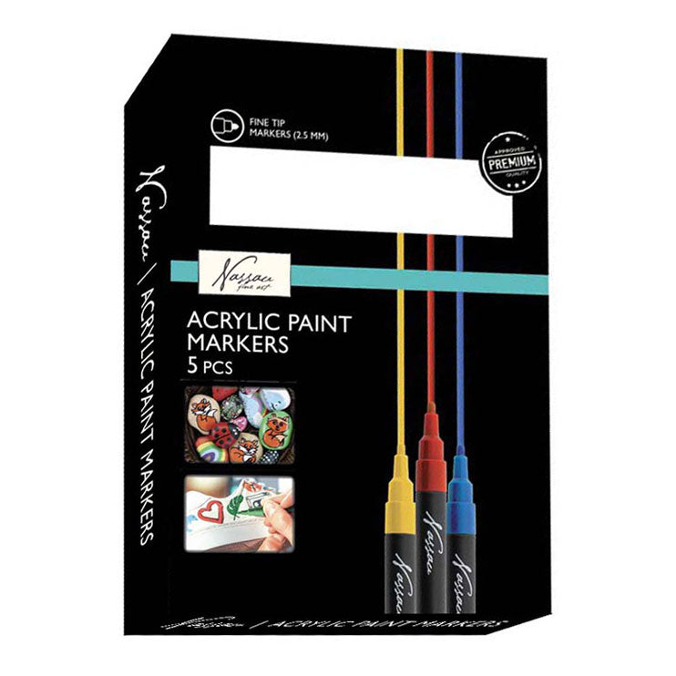 Afbeelding laden in galerijviewer, Creative craft group acryl markerset, 5 kleuren