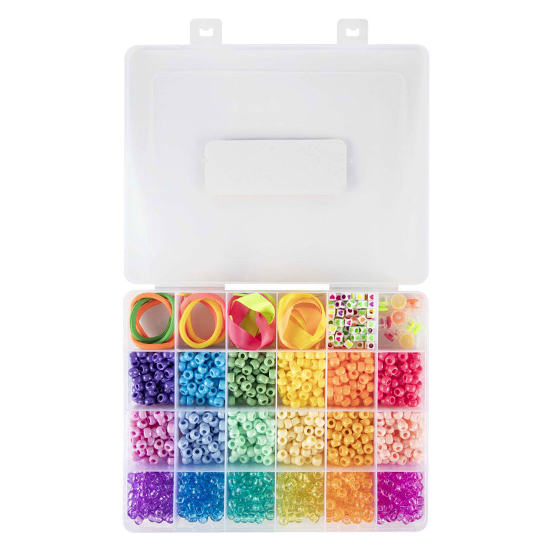 Afbeelding laden in galerijviewer, Creative craft group pony beads accessoires in opbergdoos, 18 kleuren