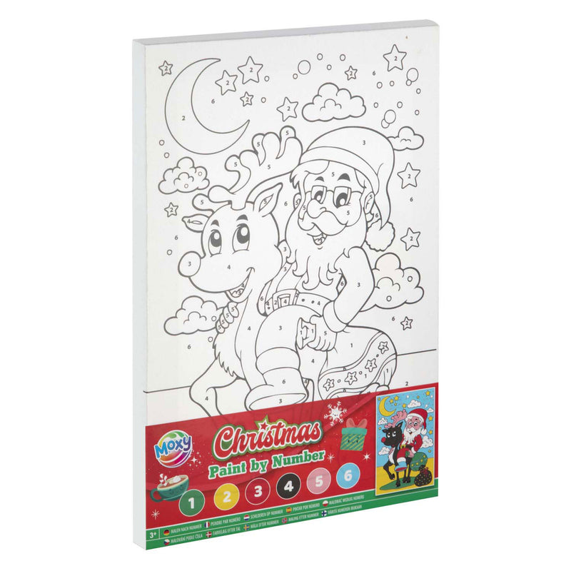 Afbeelding laden in galerijviewer, Creative craft group canvas schilderen op nummer kerstmis - incl 6 kleuren verf en penseel