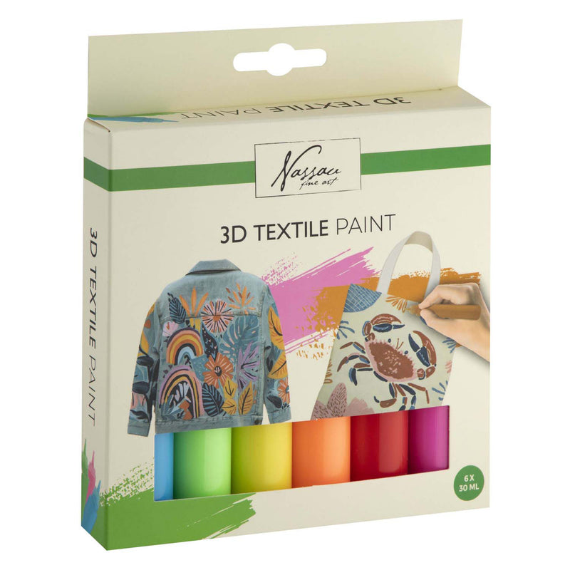 Afbeelding laden in galerijviewer, Creative craft group nassau 3d textielverf set - 6st.