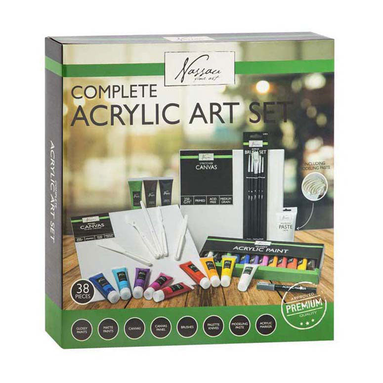 Afbeelding laden in galerijviewer, Creative craft group nassau complete acryl set - 38dlg.