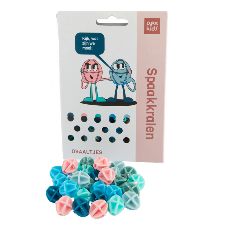 Afbeelding laden in galerijviewer, Fiets spreek kralen Pexkids Ballen Sorted 6-color (30 stuks op kaart)