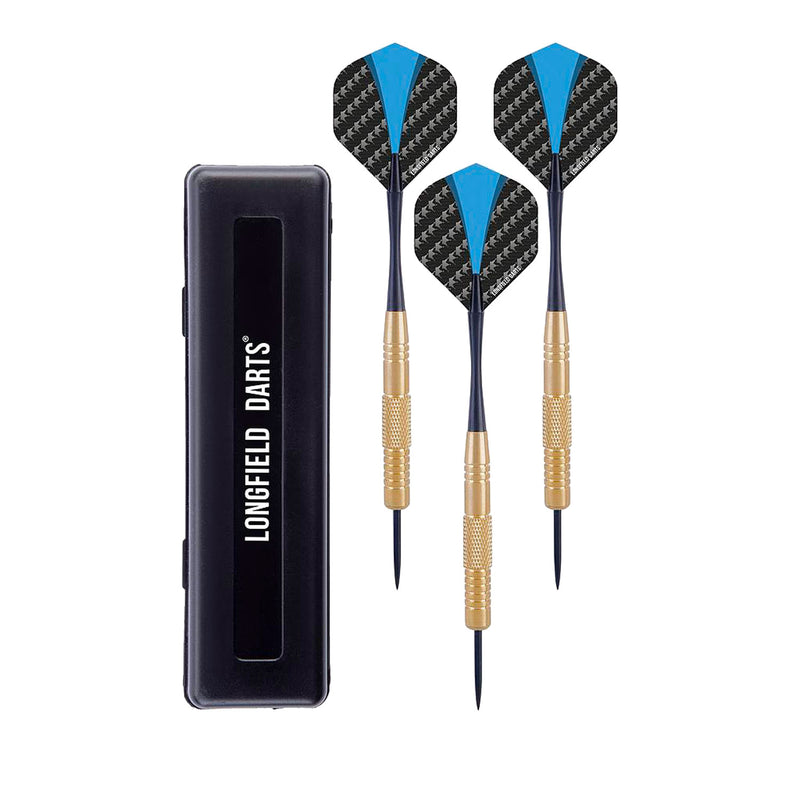 Afbeelding laden in galerijviewer, Longfield darts brass 22 gram in etui 3 stuks