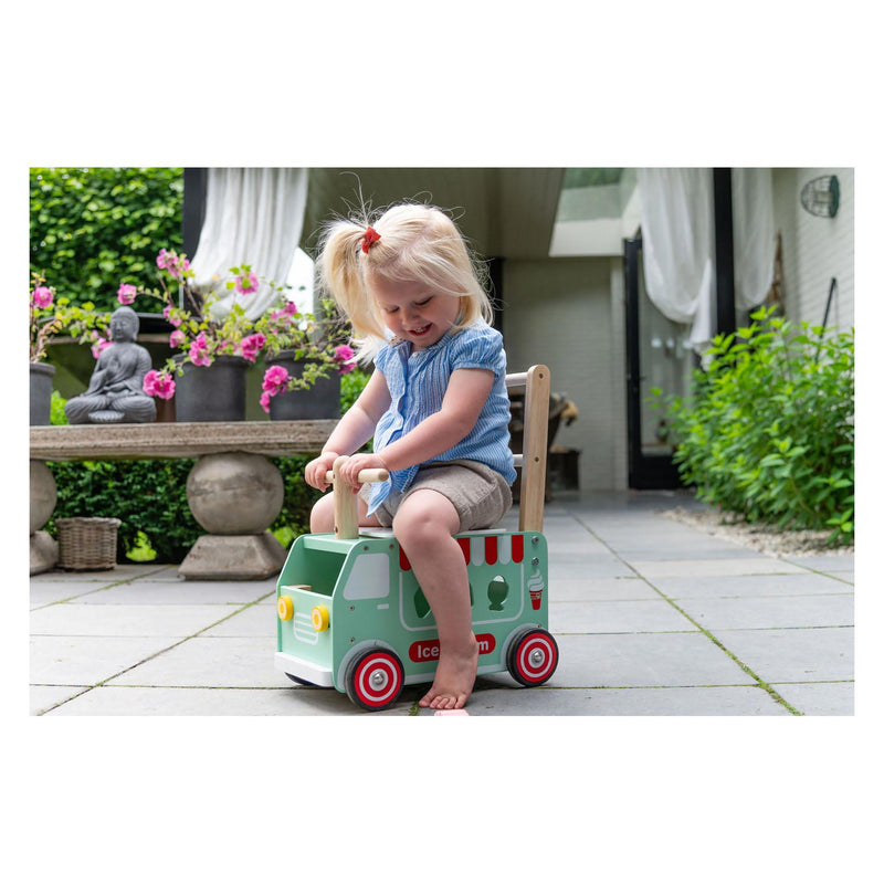 Afbeelding laden in galerijviewer, I'm toy Loop duwwagen ijskar junior mintgroen