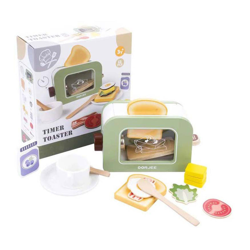 Afbeelding laden in galerijviewer, Houten broodrooster met timer