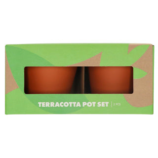 Afbeelding laden in galerijviewer, Basil terracotta potten met bieslook en icum zaden 13,5 cm | 4 stuks