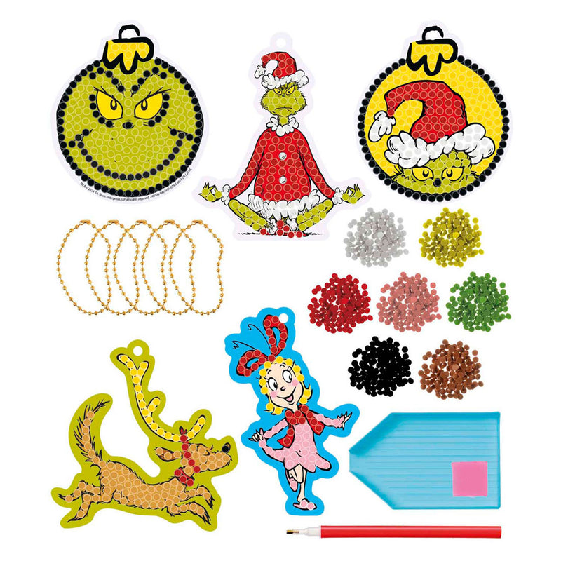 Afbeelding laden in galerijviewer, Totum the grinch - 5 diamond painting hangers maken - speelgoed jongens en meisjes vanaf 5 jaar - knutselset home deco